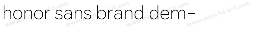 honor sans brand dem字体转换